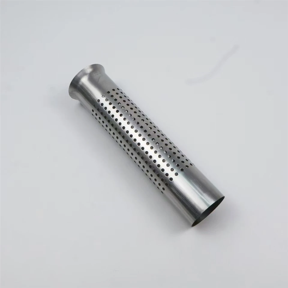 Stainless Steel Perforated Silencer Pipe / Muffler Perforated Tube suppliers