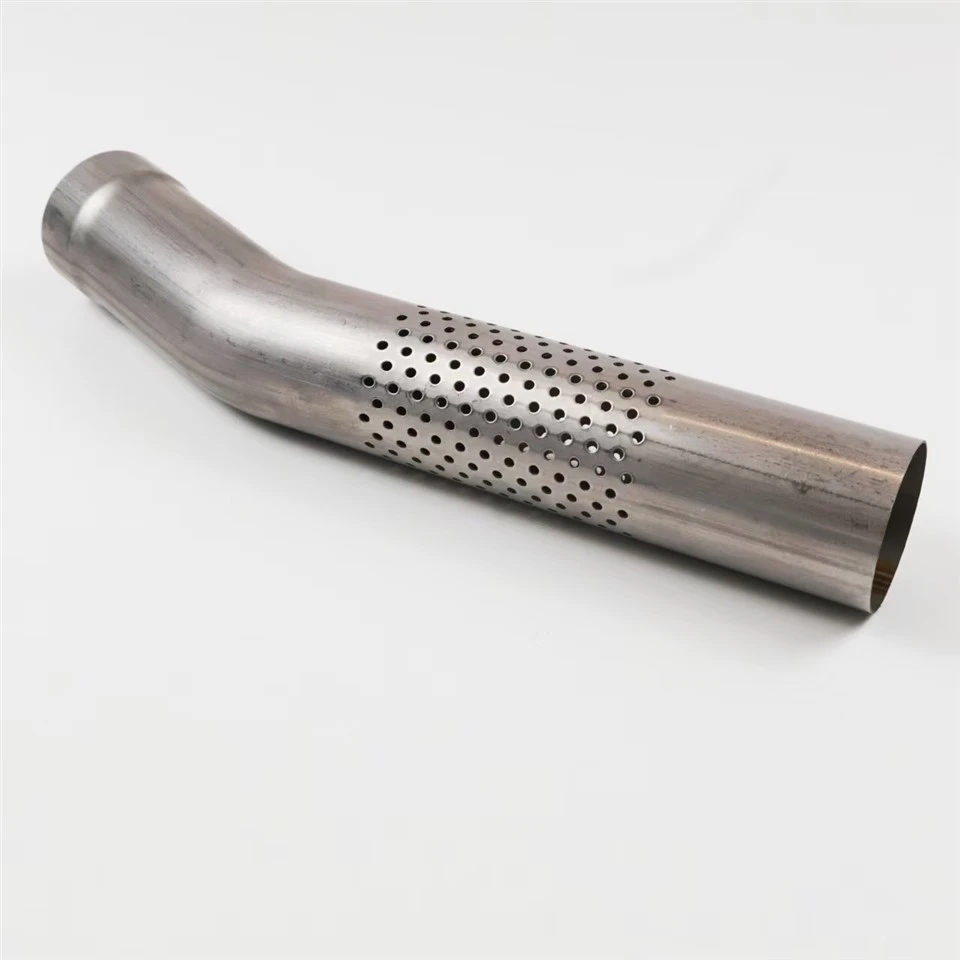 Stainless Steel Perforated Silencer Pipe / Muffler Perforated Tube high quality